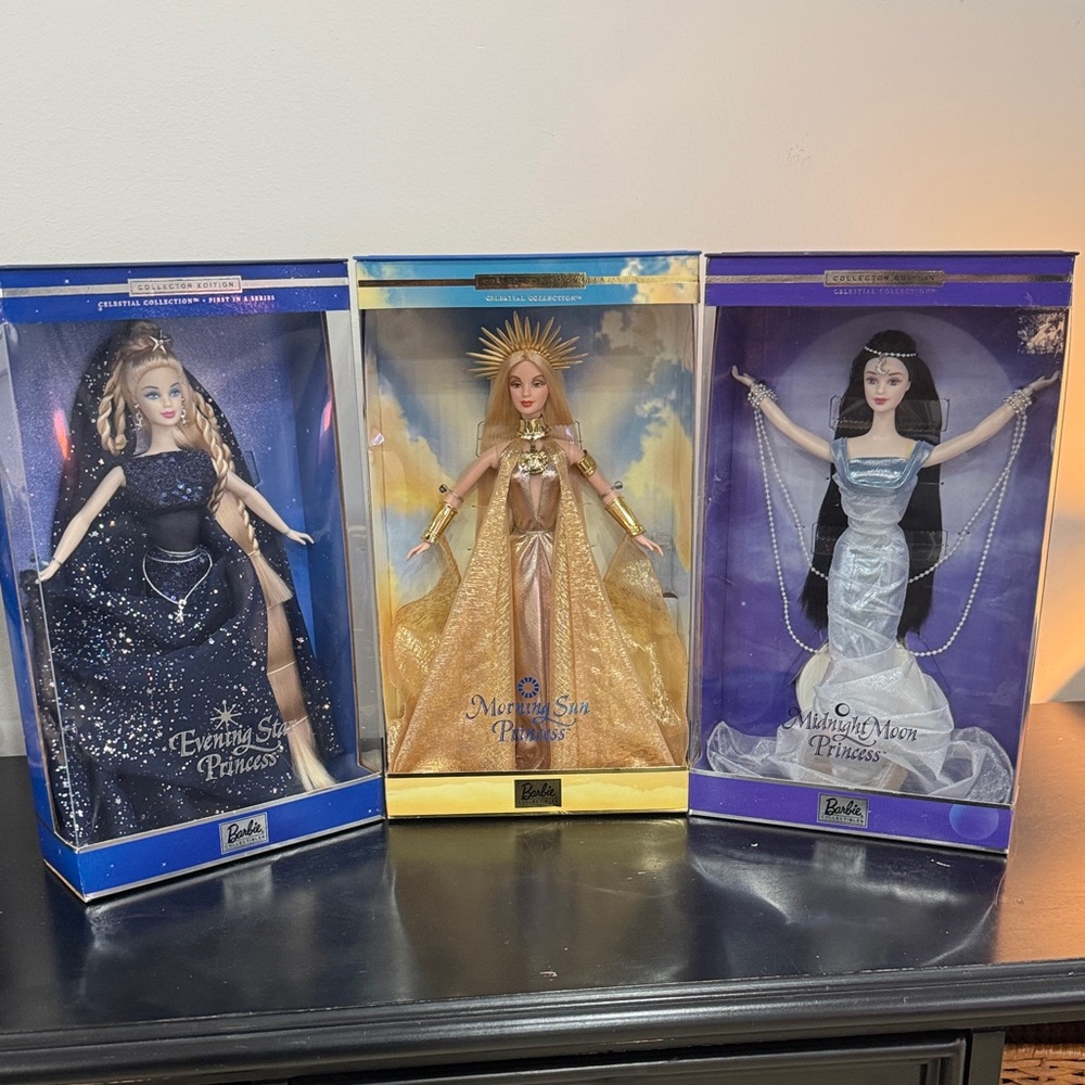 New in Boxes Celestial Collection, Morning Sun, Evening Star, Midnight Moon NIB